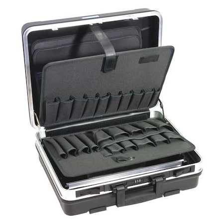 Westward 45KK76 Tool Case with 38 compartments, Plastic, 19 1/2 in H x 16 3/8 in W