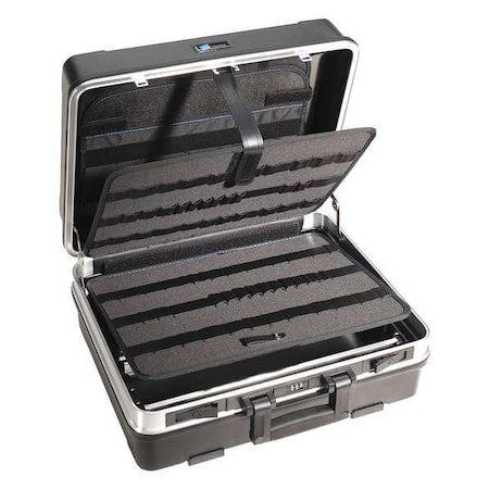 Westward 45KK79 Tool Case with 38 compartments, Plastic, 20 1/4 in H x 17 3/8 in W