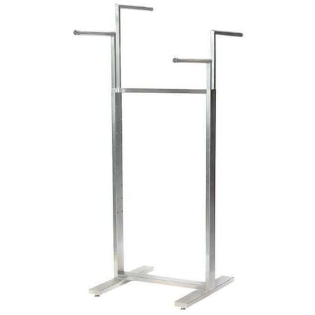 Econoco BA47SC Adjustable. Rack, Silver, 16 in. Lx24 in. Wx75 in. H
