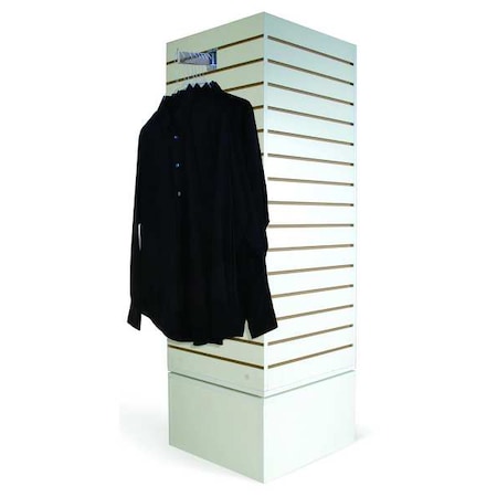 Econoco WDSWT20WH Rotating Slatwall Display, White, 4-Way, 60