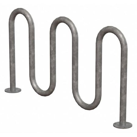 Madrax QS-H36-7-SF-G Bike Rack, Galvanized, (7)Bikes, 36 in. H, 3 in. W