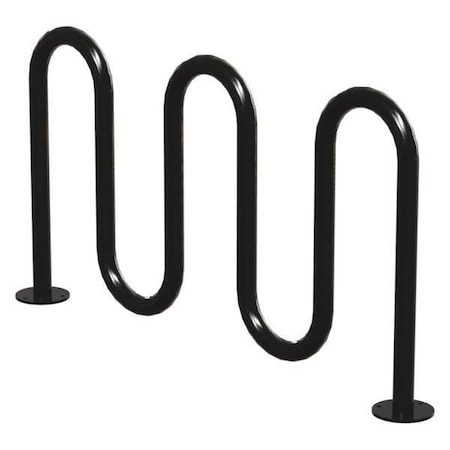 Madrax QS-H36-7-SF-B Bike Rack, Black, (7) Bikes, 36 in. H, 3 in. W