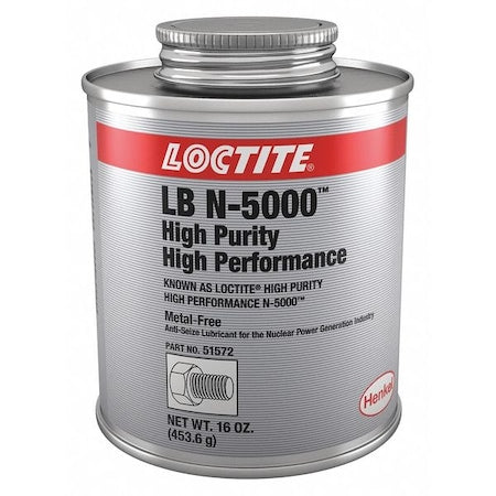 Loctite 234341 Anti-Seize, Nuclear Grade, Brush-Top Can, 1 lb, Nickel Base, 2400 Degrees F Max Op Temp, Paste