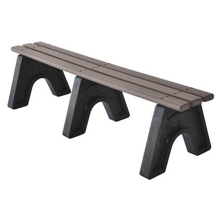 Ultrasite PB 6GRASPOE Outdoor Bench, 72 in. L, 16 in. H, Gray