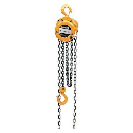 Harrington CF005-10 Manual Chain Hoist, 1000 lb., Lift 10 ft.