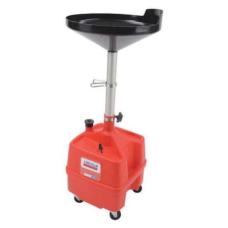 Lincoln Industrial 3508 Portable Oil Drain, Plastic, 8 gal.