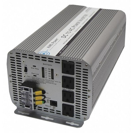 Aims Power PWRINV500012W Power Inverter, Modified Sine, 1,0000 W Peak, 5,000 W Continuous, 4 Outlets