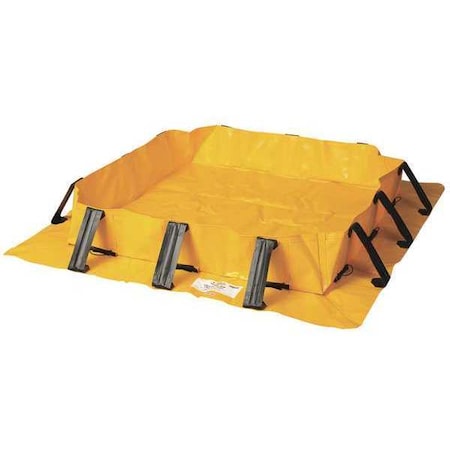 Eagle MFG T8403 Spill Berm, 10 ft.Lx10 ft.Wx8 in.H, Yellow