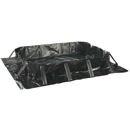 Eagle MFG T8424 Spill Berm, 4 ft.Lx6 ft.Wx1 ft.H, Black
