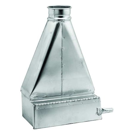Nordfab 8010004062 Round Duct Floor Sweep, 5 in Duct Dia, Galvanized Steel, 20 ga GA, 12 in W, 18