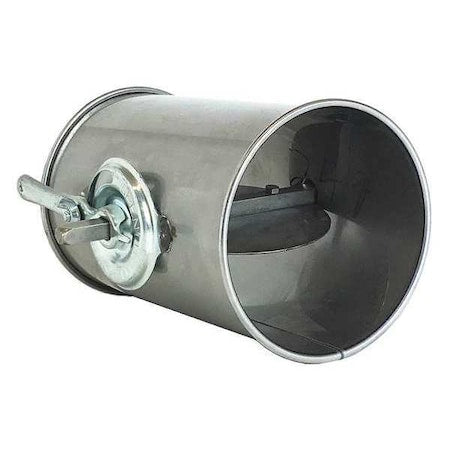 Nordfab 8010005223 Round Butterfly Dampers, 14 in Duct Dia, 304 Stainless Steel, 20 ga GA, 14 in W, 17