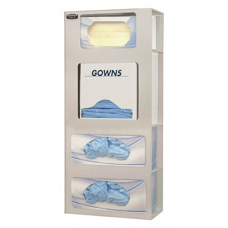 Bowman Dispensers FM002-0212 Face Mask Dispenser, 4 Compartments, Beige