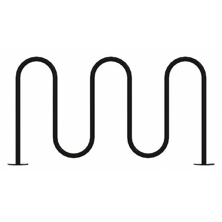 Madrax QS-WP36-7-SF-B Bike Rack, Black Color, 7 Cap., 64