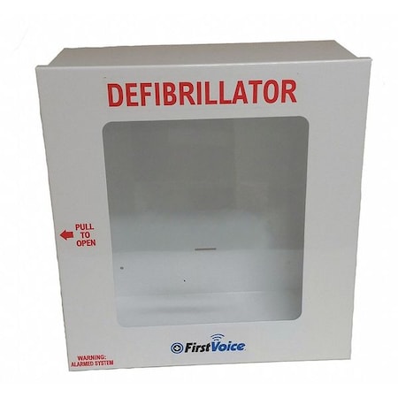 First Voice TSGEN-1-MD Defibrillator Storage Cabinet, White
