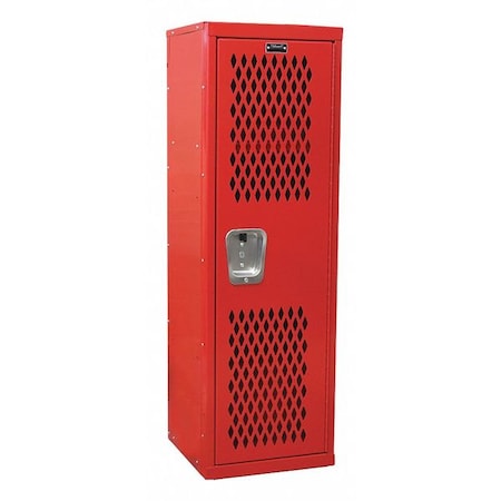 Hallowell HTL151548-1RR Wardrobe Locker, 15 in W, 15 in D, 48 in H, (1) Tier, (1) Wide, Red