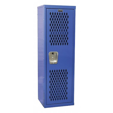 Hallowell HTL151548-1GS Wardrobe Locker, 15 in W, 15 in D, 48 in H, (1) Tier, (1) Wide, Blue