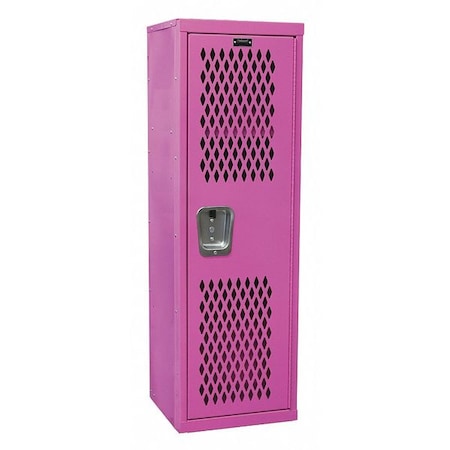 Hallowell HTL151548-1BG Wardrobe Locker, 15 in W, 15 in D, 48 in H, (1) Tier, (1) Wide, Pink