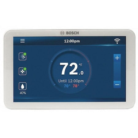 Bosch BCC100 WiFi Thermostat, 7 Programs, 2 H, 2 C, Wall Mount, Hardwired, 24V AC