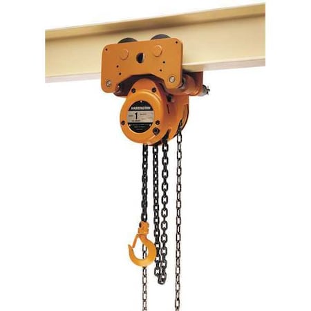 Harrington G-NTH005-10 Hoist/Trolley, 1000 lb, 10ftLift