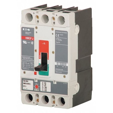 Eaton HMCP007C0C Molded Case Circuit Breaker, HMCP Series, 7A, 3 Pole, 600V AC, 65kA at 600V AC