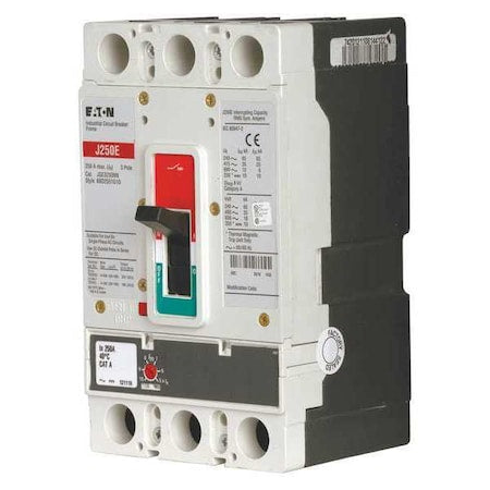 Eaton JGE3150FAG Molded Case Circuit Breaker, JG Series, 150A, 3 Pole, 600V AC, 25kA at 240V AC