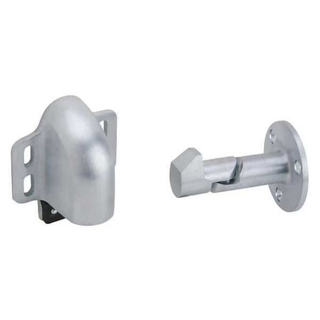 Ives WS45 US26D Door Stop, Cast Brass, Silver, 3-11/16