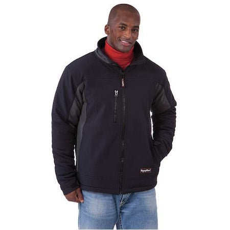 Refrigiwear 0490RBCH5XL Men's Insulated Softshell Jacket, 100% Polyester, Full Zipper, Black, 5XL