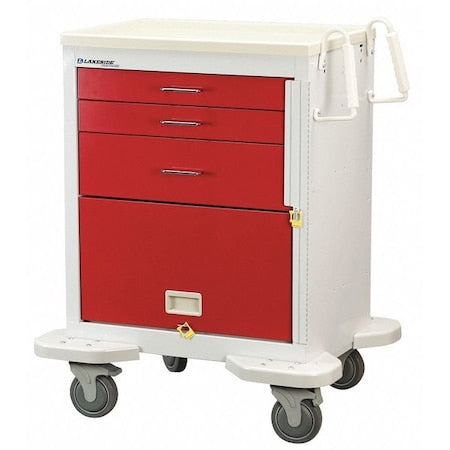 Lakeside C-324-P2B-2R Medical Cart, 3 Drawers w/12