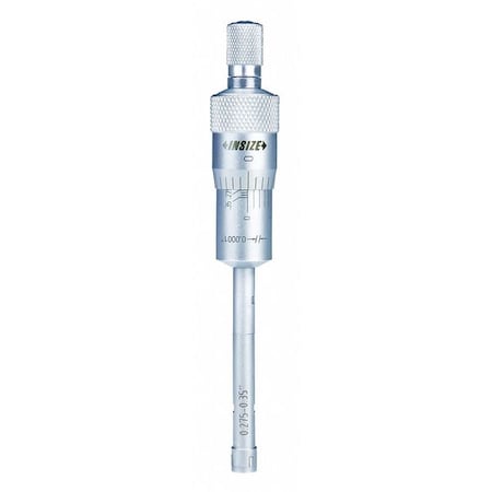 Insize 3227-E053 Inside Micrometer, Adjustable Rod Type, 0.275 to 0.500