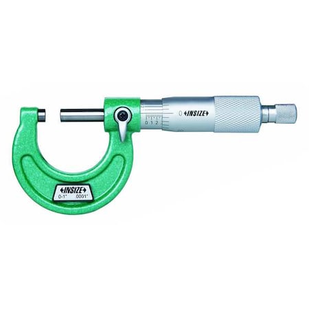 Insize 3203-3012A Outside Micrometer, Ratchet Thimble