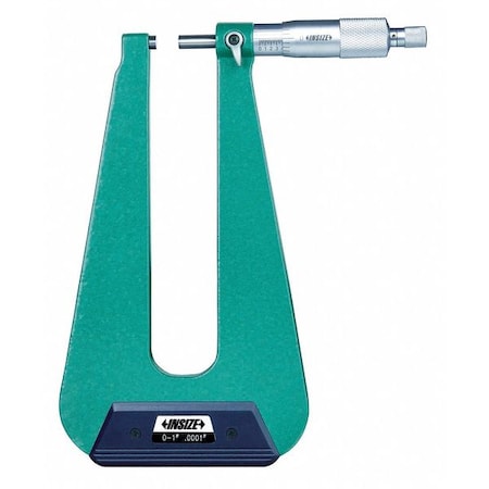 Insize 3239-13S Sheet Metal Micrometer, Flat Anvil