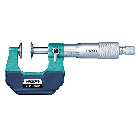 Insize 3282-4 Disk Micrometer, Ratchet Thimble