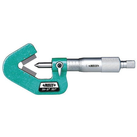 Insize 3290-107 V-Anvil Micrometer, V-Shaped Anvil