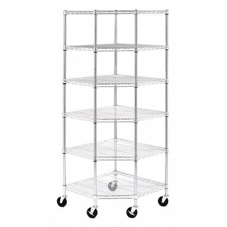 Seville Classics WEBK429 Shelving Unit, Chrome Plated, 14-1/2
