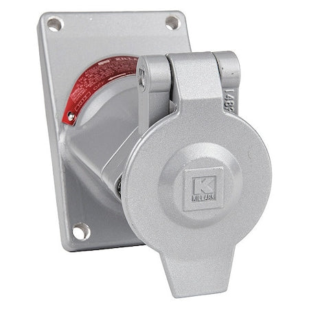 Hubbell Killark UGR0-20231QW Receptacle, 20A, 125V AC, Gray, Aluminum