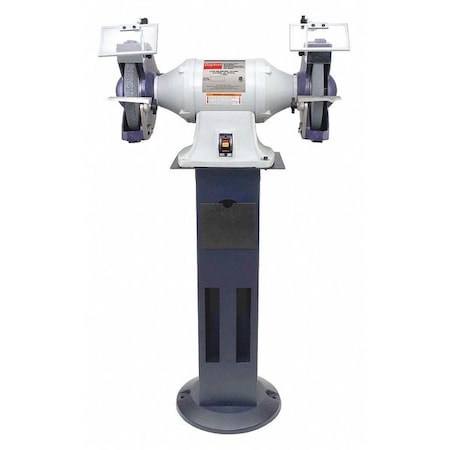 DAYTON 467L33 Bench Grinder with Stand, 10 in Max. Wheel Dia, 36/120 Grinding Wheel Grit