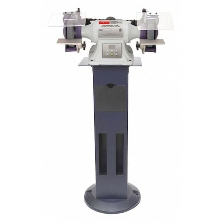 DAYTON 467L65 Bench Grinder with Stand, 6 in Max. Wheel Dia, 36/120 Grinding Wheel Grit