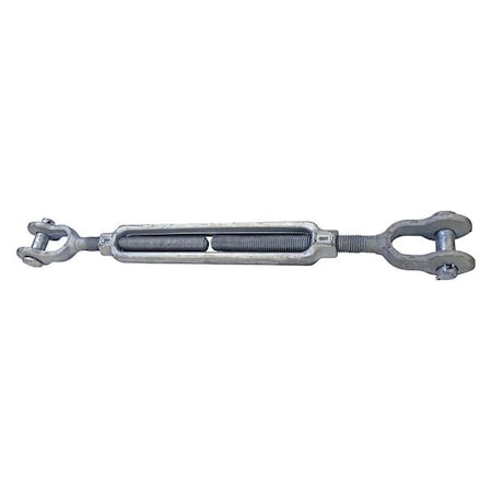 Crosby 1032812 Turnbuckle, Jaw and Jaw, Steel, 1 in. Dia.