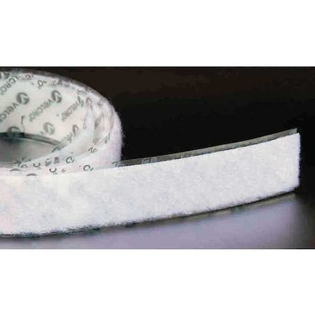 Velcro Brand 188466 Reclosable Fastener, Rubber Adhesive, 75 ft, 4 in W, White