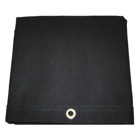 Mauritzon IHT-04-1012 Heavy Duty Tarp, 9 ft 6 in x 11 ft 6 in, 20 Mil, Black, Polyester Coated Cotton Canvas