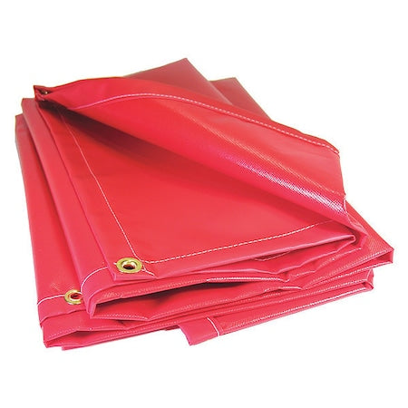 Mauritzon SAL-02-1218 Heavy Duty Tarp, 11 ft 8 in x 17 ft 6 in, 20 Mil, Red, Vinyl, Flame Resistant, Tear Resistant