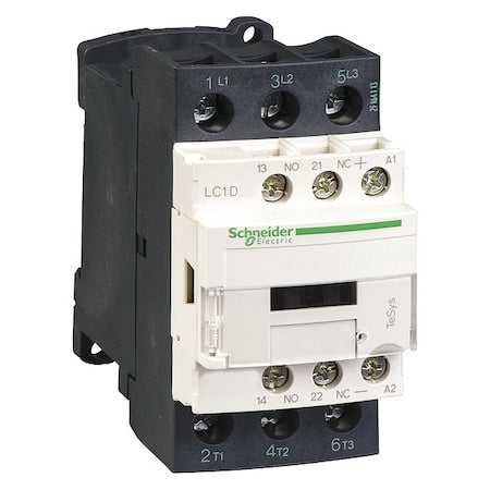 Schneider Electric LC1D38BD IEC Magnetic Contactor, 1NC/1NO, 24V DC, 3 P, Non-Reversing, Screw Clamp