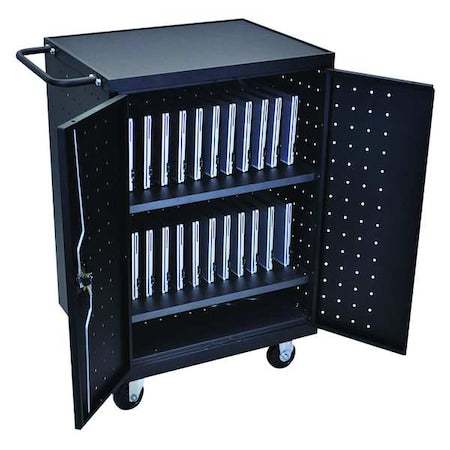 Luxor LLTP24-B Charging Cart, Steel, Cap. 24,31-1/8