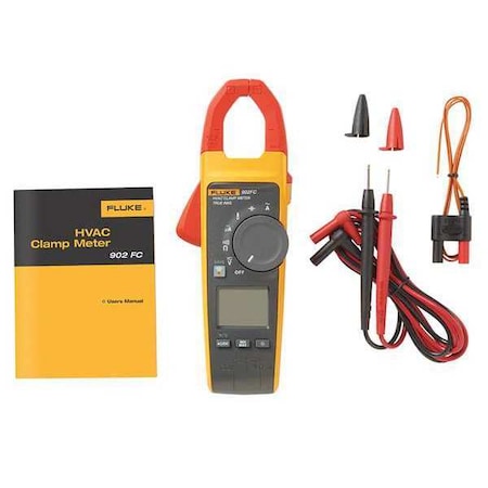 Fluke FLUKE-902 FC/WWG Digital Clamp Meter, 600V Max AC Amps, AC/DC Voltages up to 600V, TRMS, 1.6 in Jaw Opening