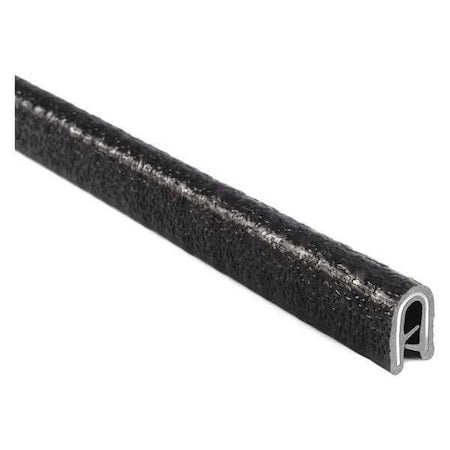 Trim-LOK 1630SB3-1581-400 Edge Trim, PVC, Metal, 400 ft Length, 3/8 in Overall Width, Style: Edge Trim with Single Grip