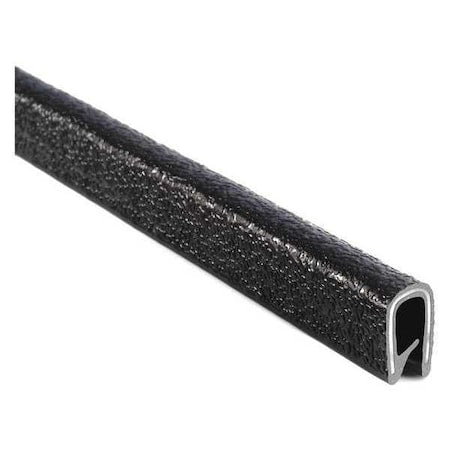 Trim-LOK 1645SB3-338-100 Edge Trim, PVC, Metal, 100 ft Length, 1/2 in Overall Width, Style: Edge Trim with Single Grip Tongue