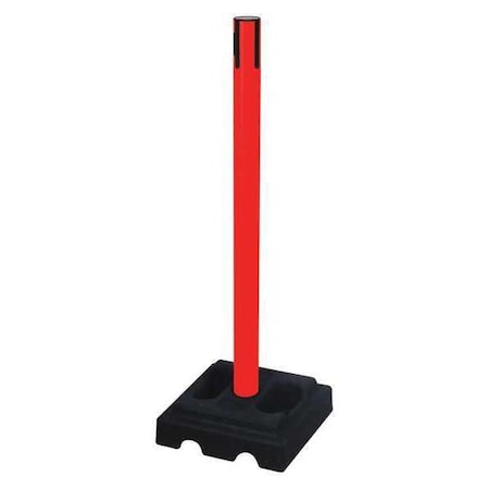 Retracta-Belt 332PRD-RCV Belt Barrier Receiver Post, Red Color