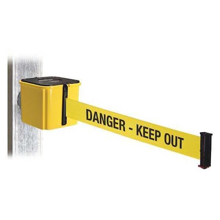 Retracta-Belt WH412YW30-DKO-MM Belt Barrier, Ylw, Magnet, 30 ft. Belt L