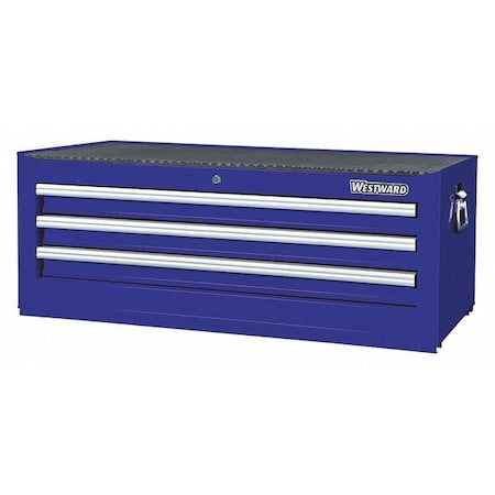 Westward 48ZC86 Intermediate Chest, 3-Drawers, Powder Coated Blue, 42