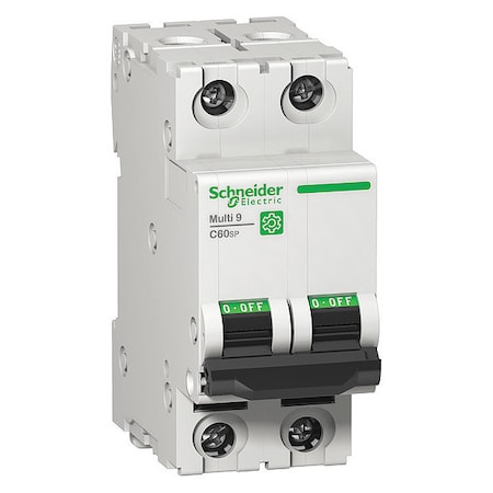 Schneider Electric M9F22205 Miniature Circuit Breaker, C60SP Series, 5A, 2 Pole, 240/415/440V AC, 14kA at 240V AC, C Curve